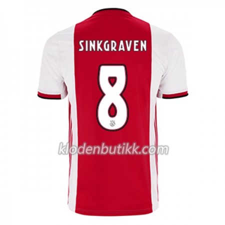 AFC Ajax Daley Sinkgraven 8 Hjemme Fotballdrakt 2019-2020 Kortermet